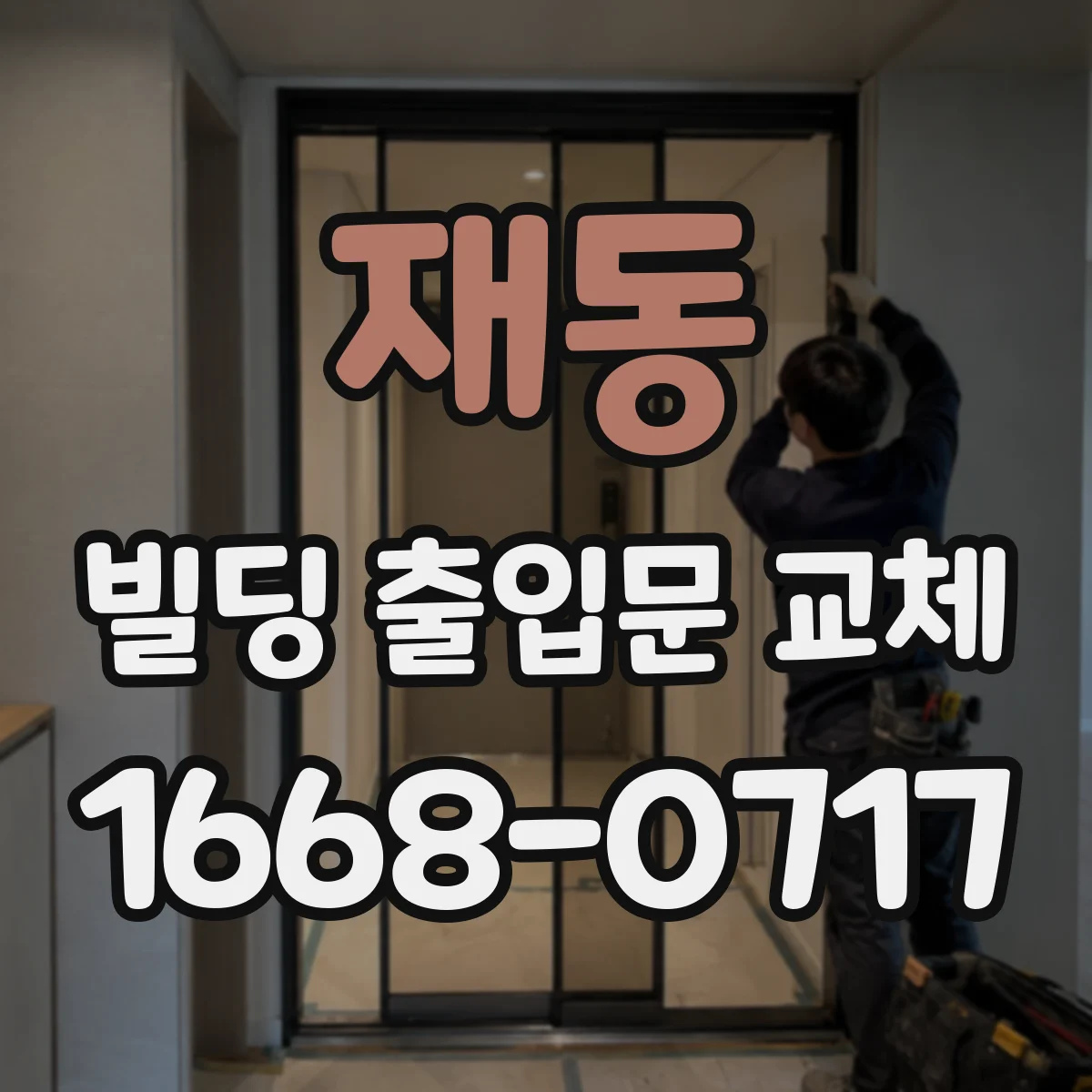재동 빌딩 출입문 교체