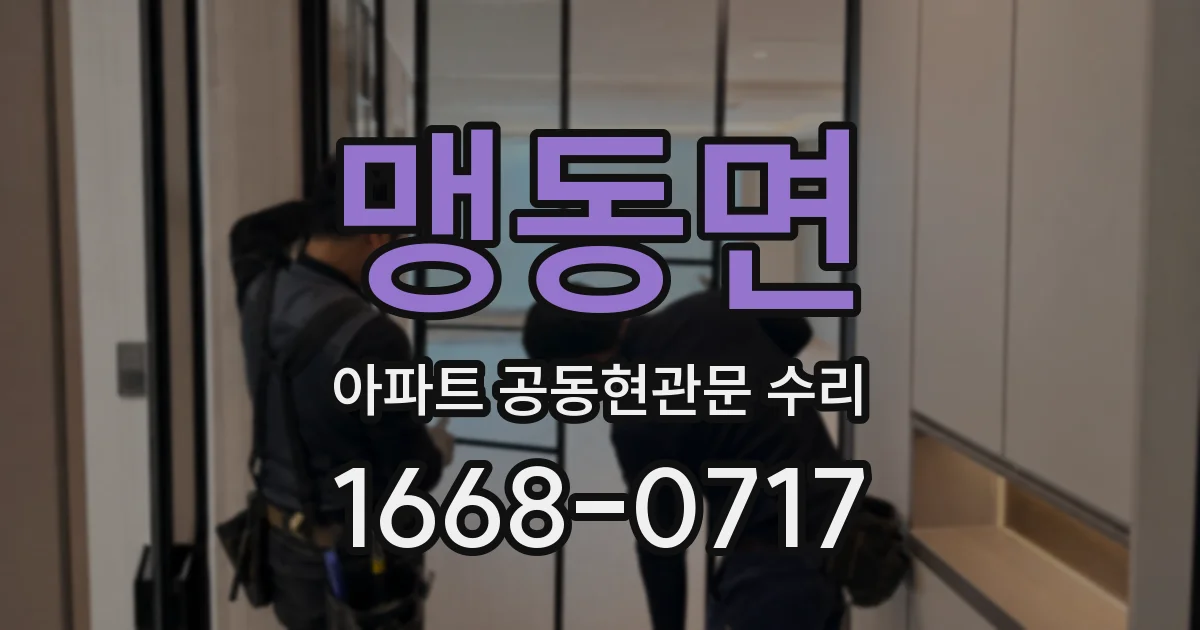 맹동면 아파트 공동현관문 수리