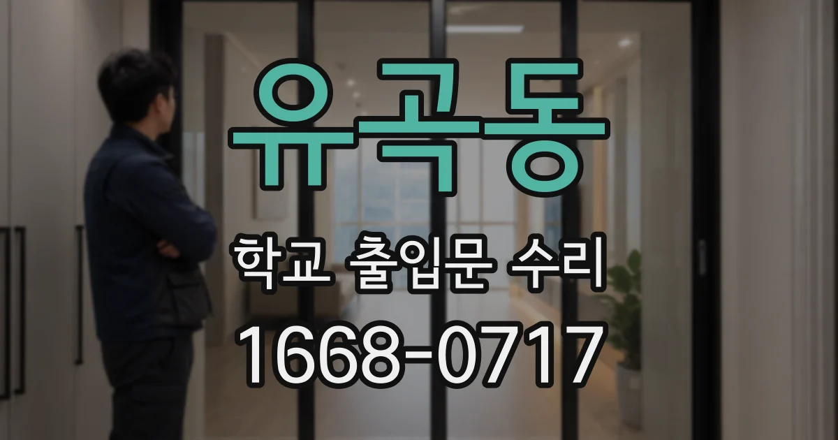 유곡동 학교 출입문 수리