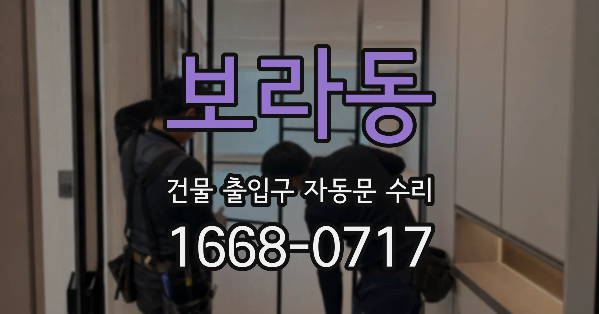 보라동 건물 출입구 자동문 수리