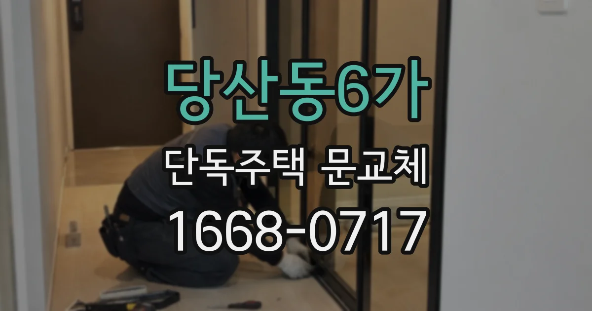 당산동6가 단독주택 문교체