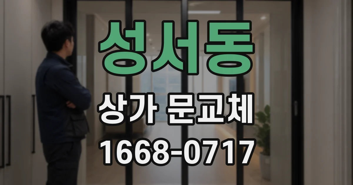 성서동 상가 문교체