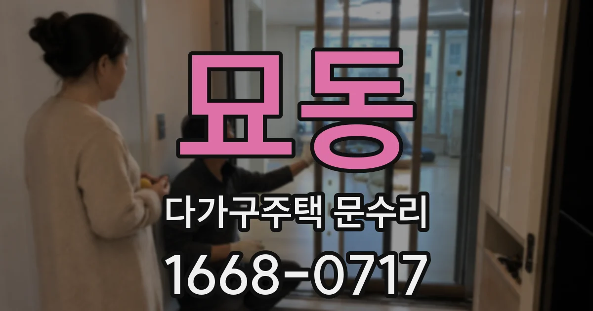 묘동 다가구주택 문수리