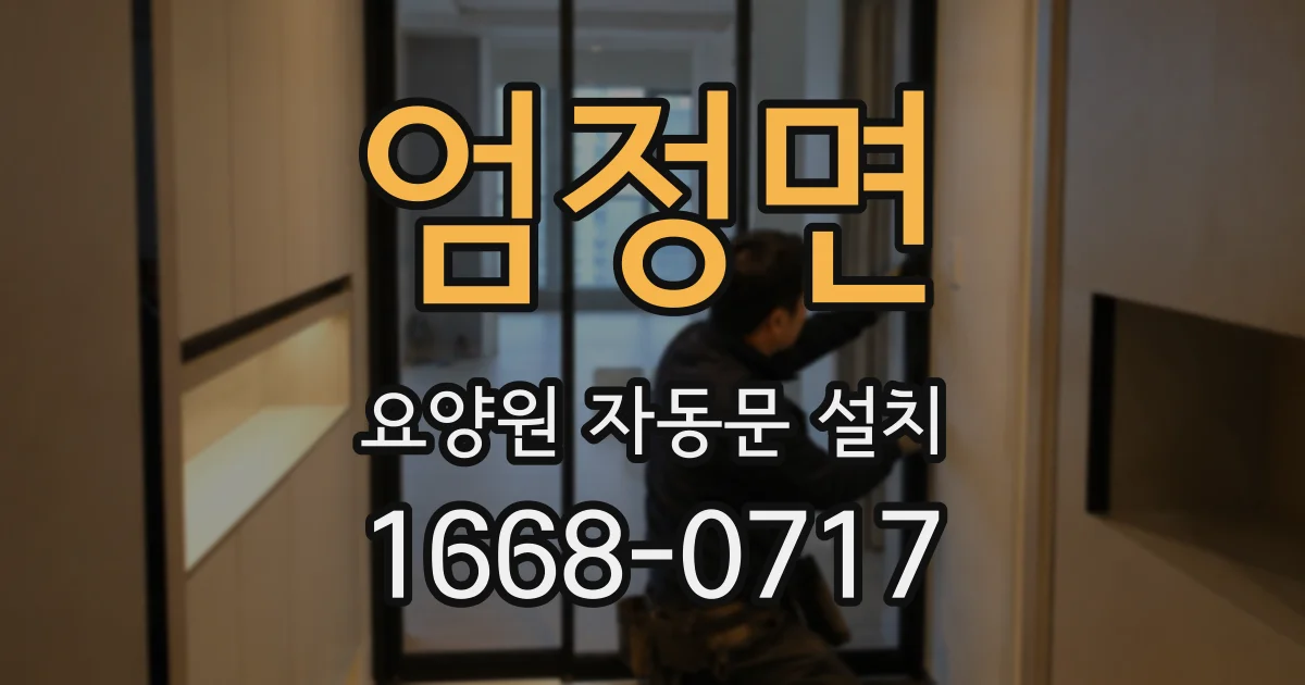 엄정면 요양원 자동문 설치