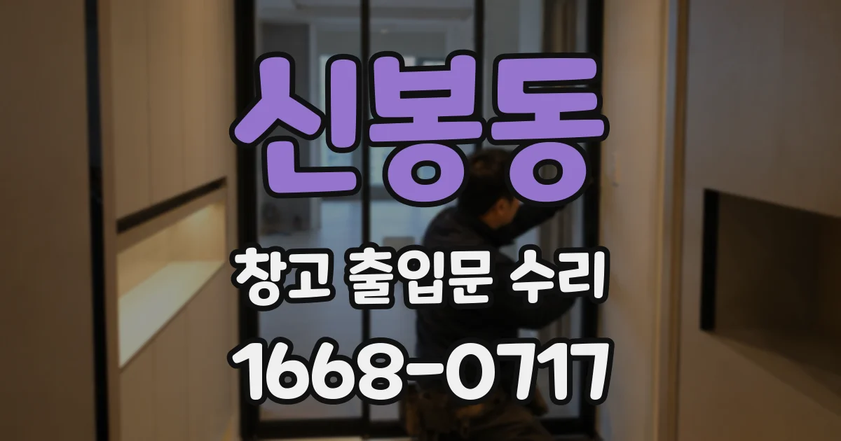 신봉동 창고 출입문 수리