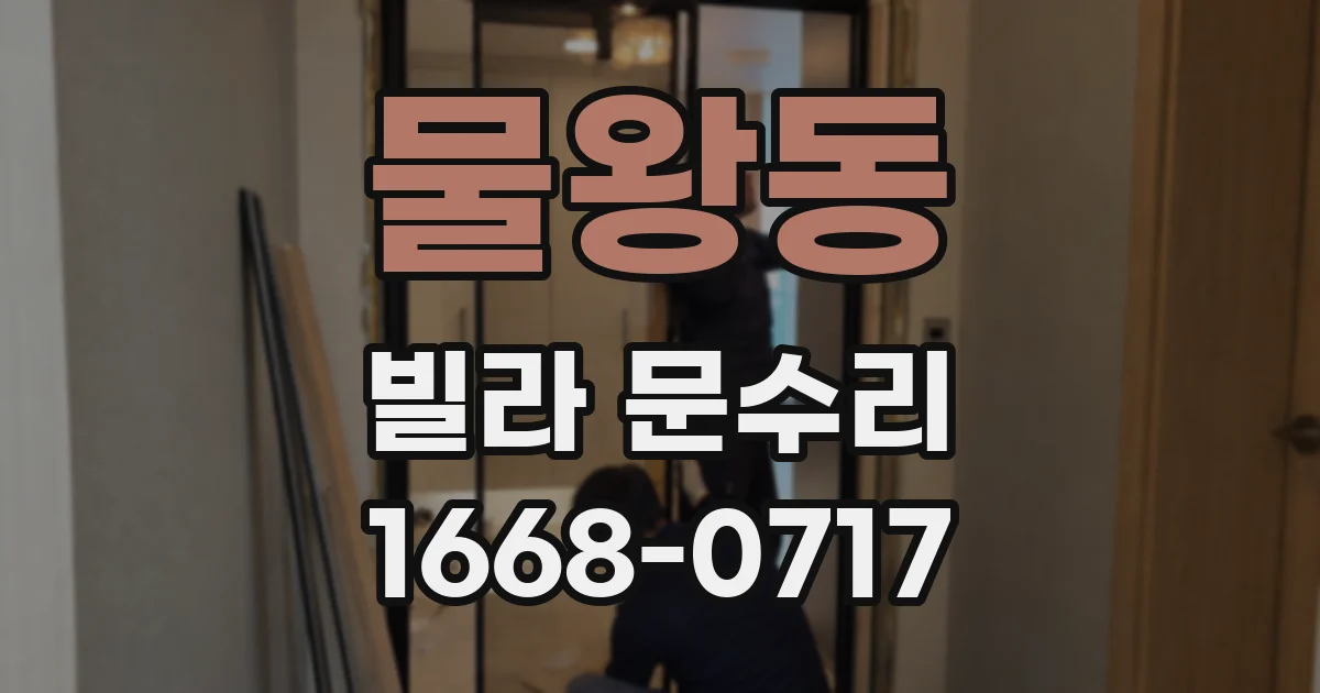 물왕동 빌라 문수리