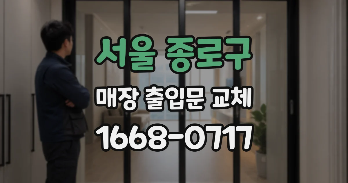 서울 종로구 매장 출입문 교체