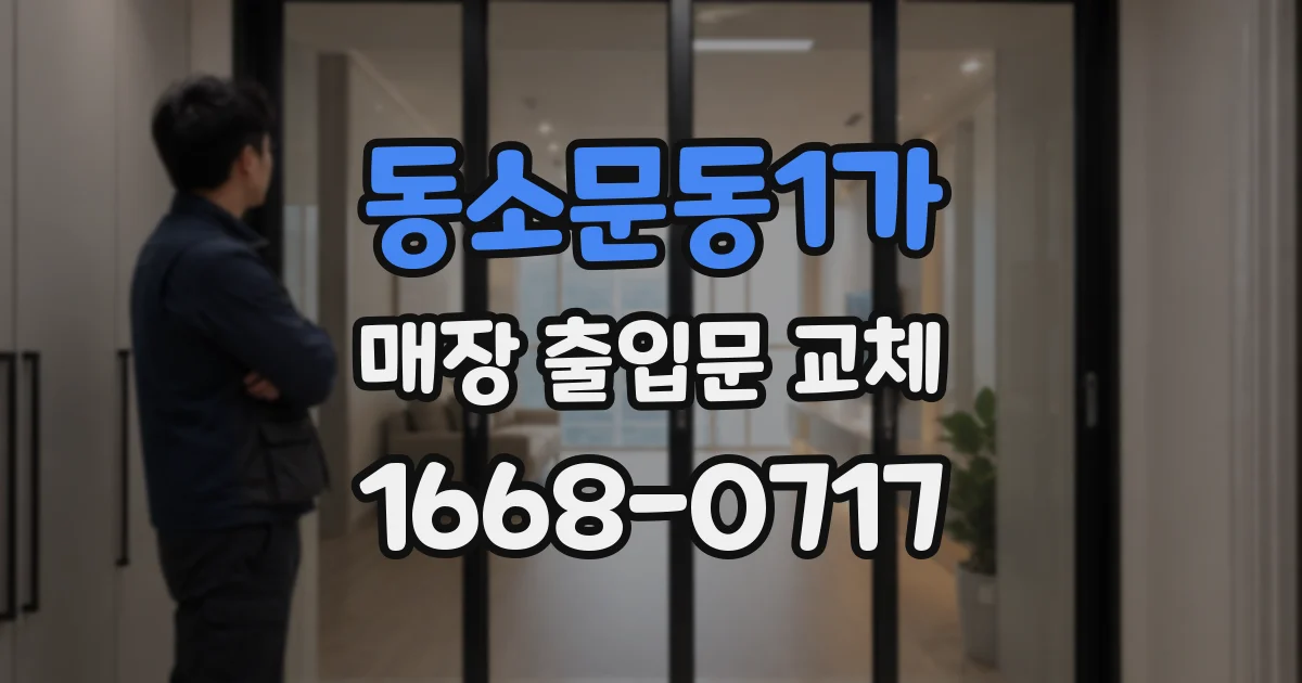 동소문동1가 매장 출입문 교체