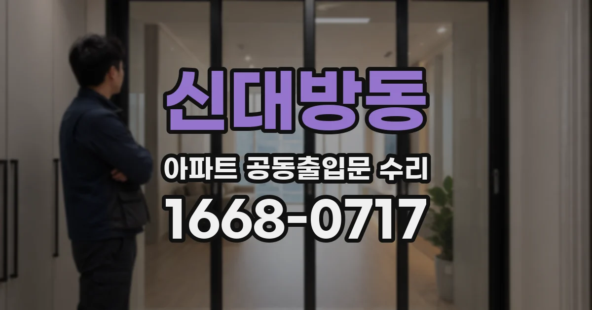 신대방동 아파트 공동출입문 수리