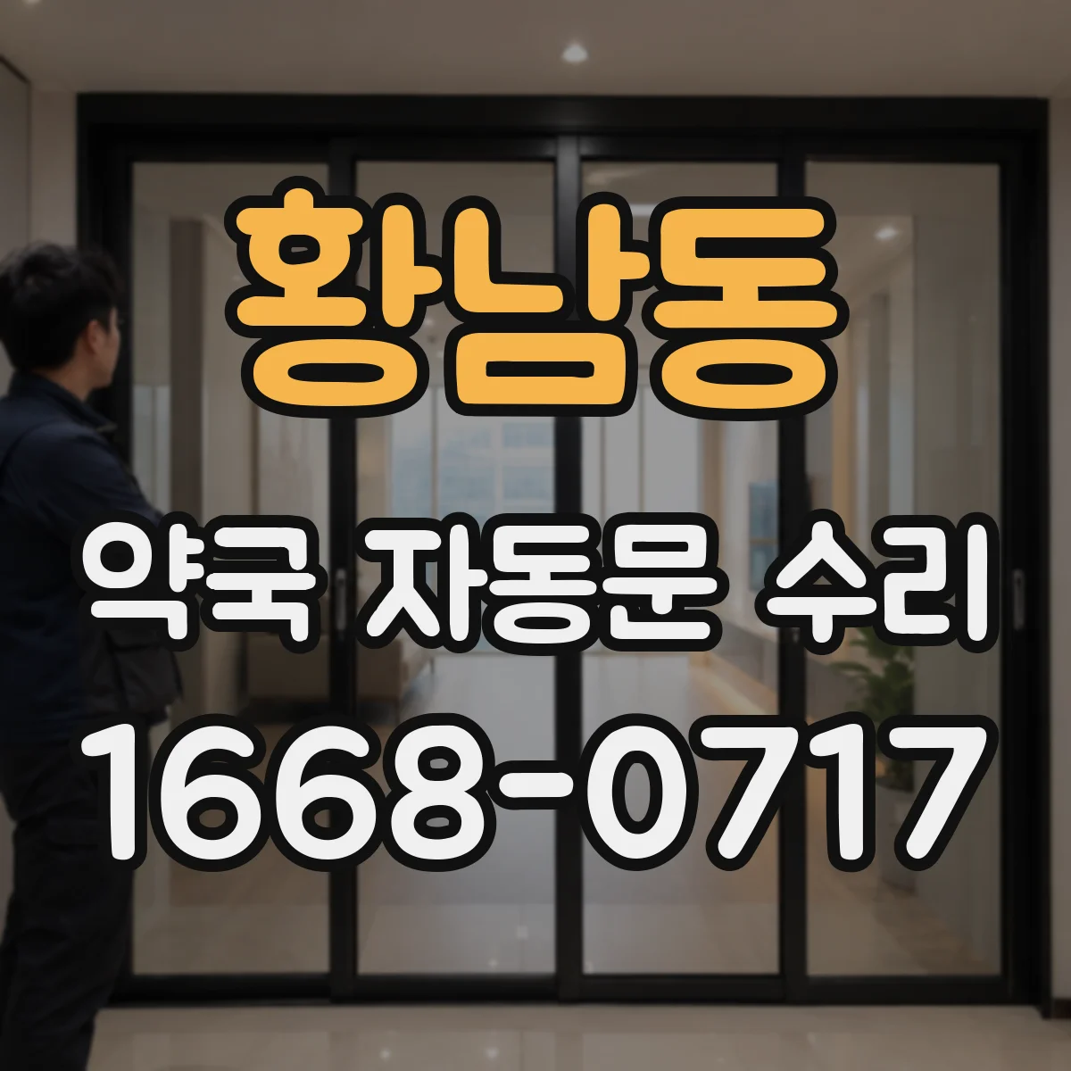 황남동 약국 자동문 수리