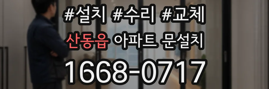 산동읍 아파트 문설치