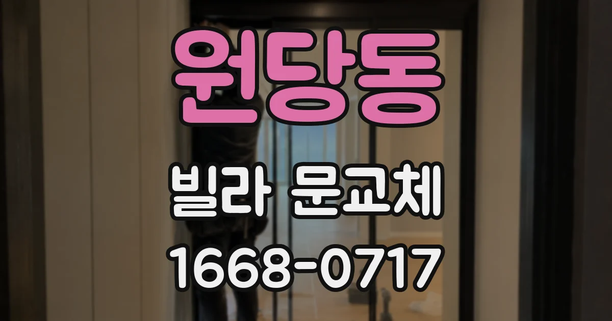 원당동 빌라 문교체
