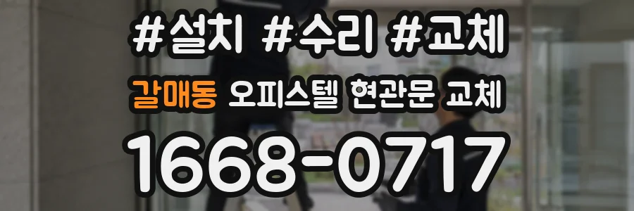갈매동 오피스텔 현관문 교체
