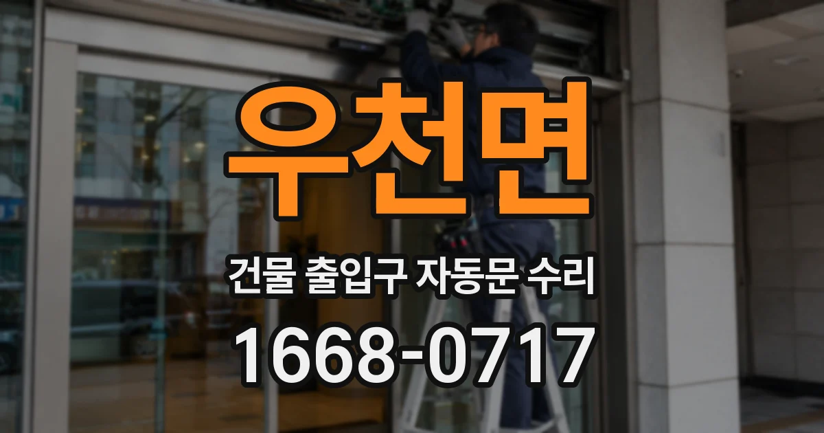 우천면 건물 출입구 자동문 수리