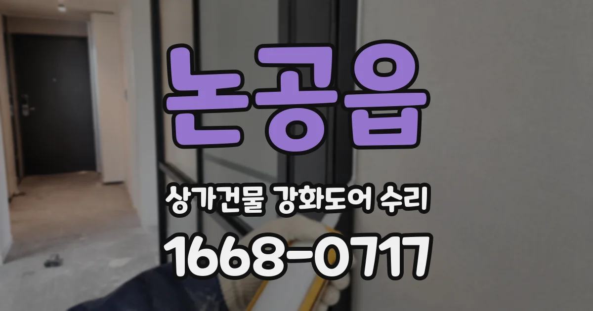 논공읍 상가건물 강화도어 수리