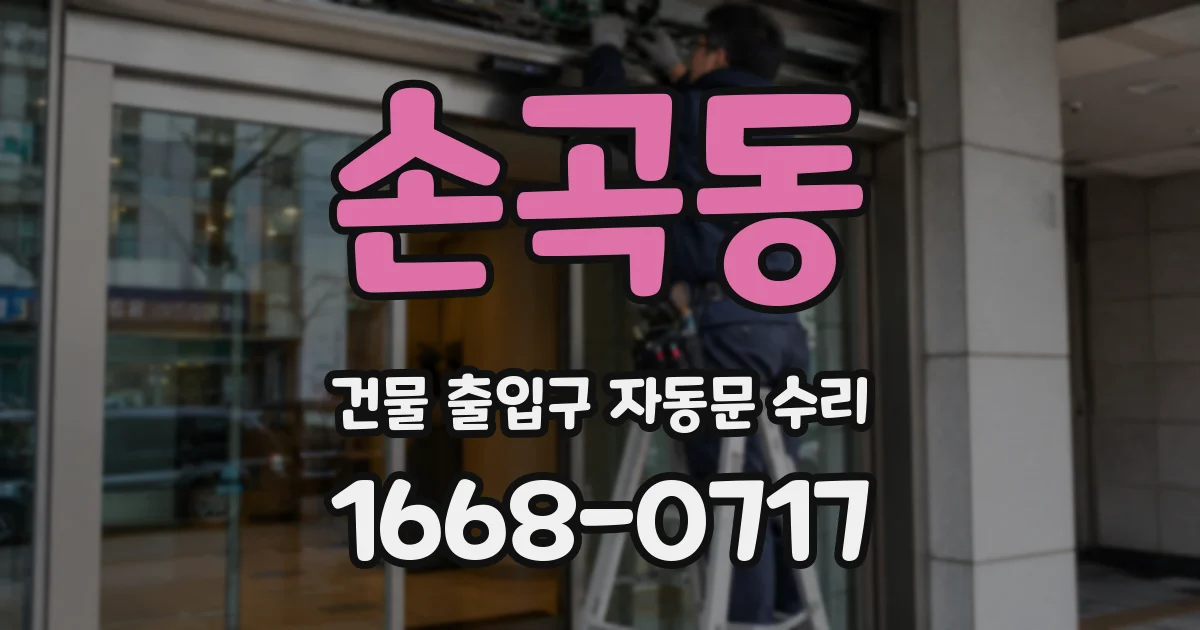 손곡동 건물 출입구 자동문 수리