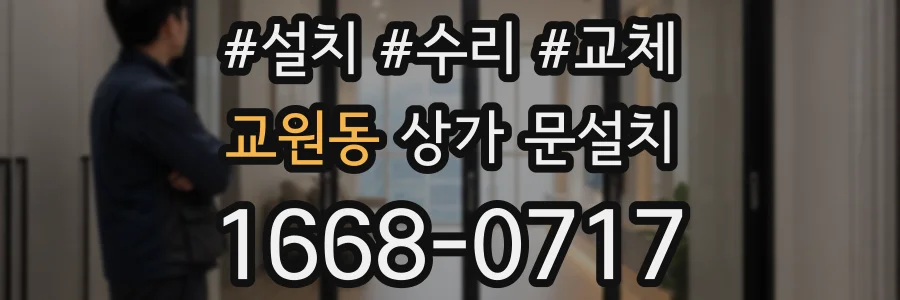 교원동 상가 문설치
