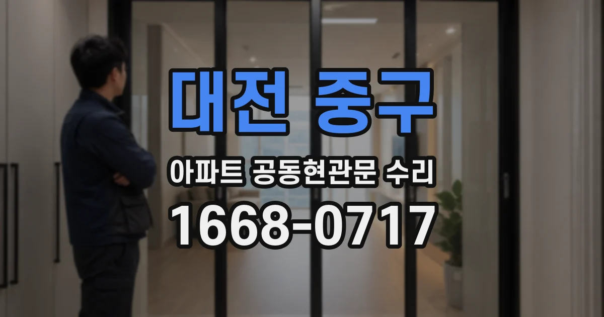 대전 중구 아파트 공동현관문 수리