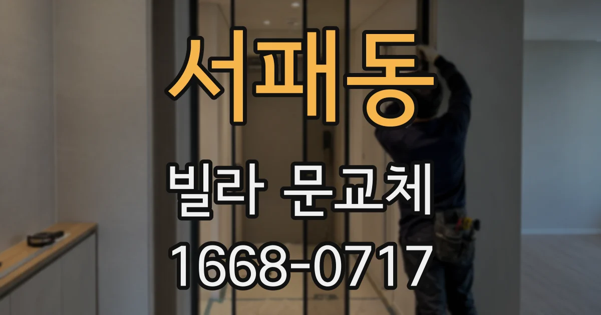 서패동 빌라 문교체