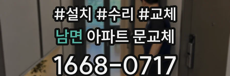 남면 아파트 문교체
