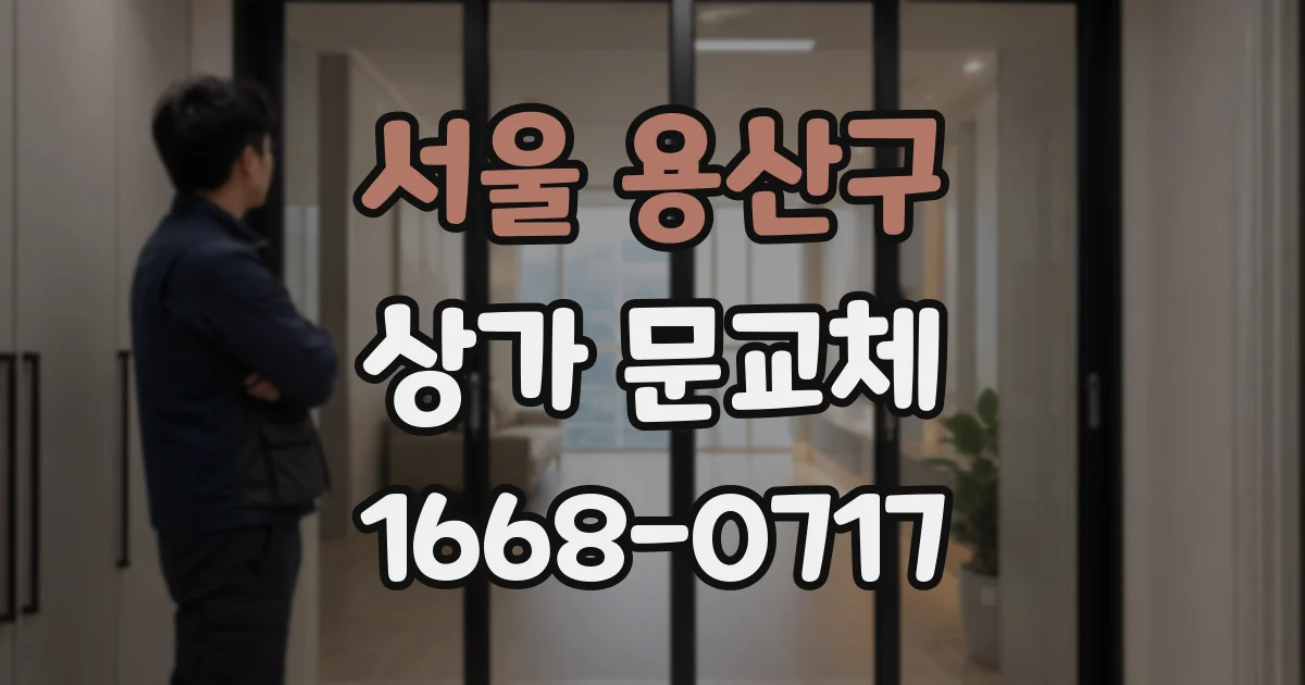 서울 용산구 상가 문교체
