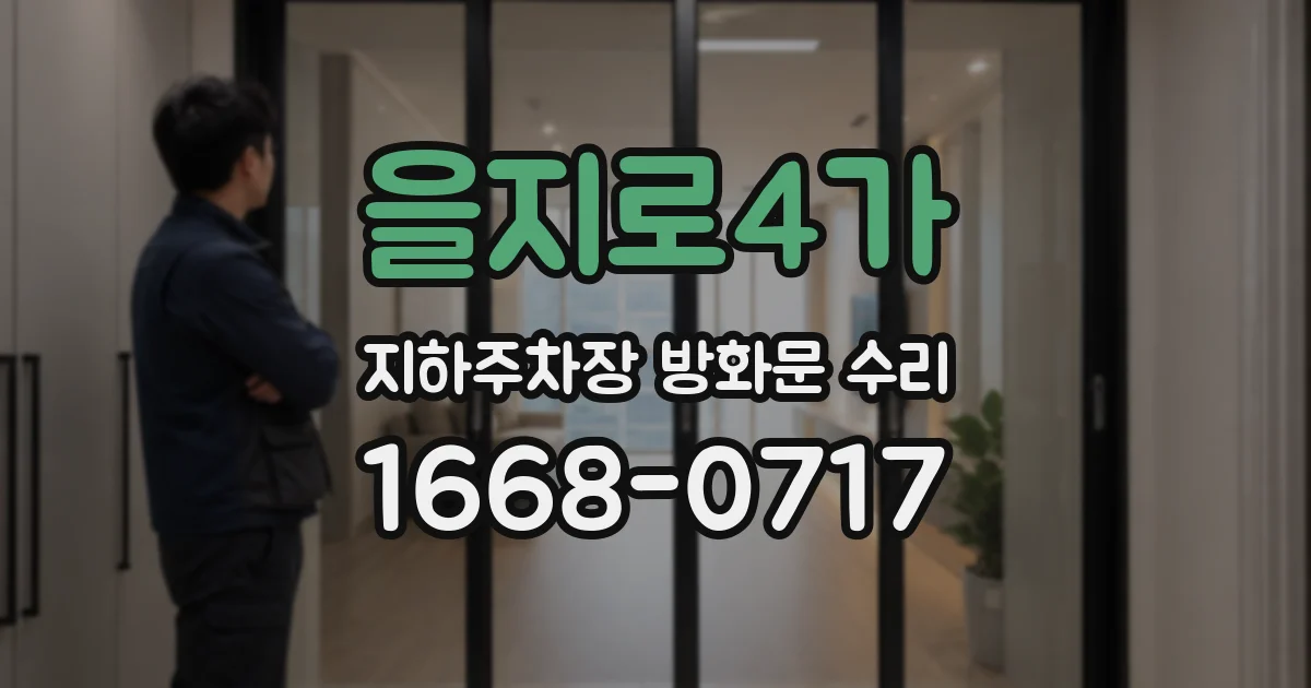 을지로4가 지하주차장 방화문 수리