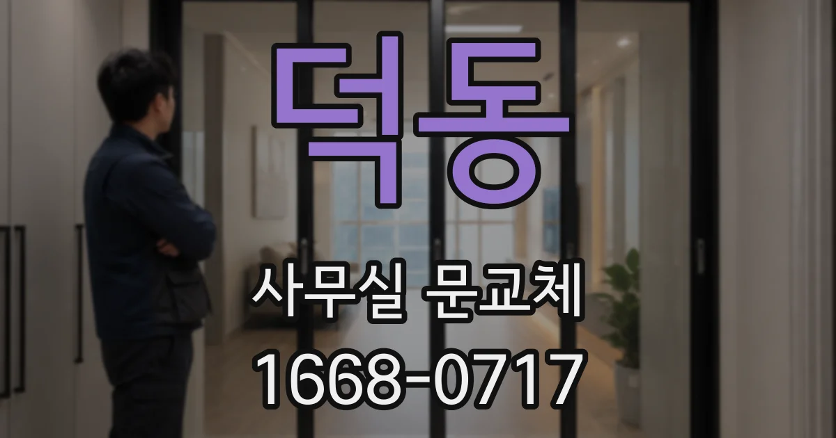덕동 사무실 문교체