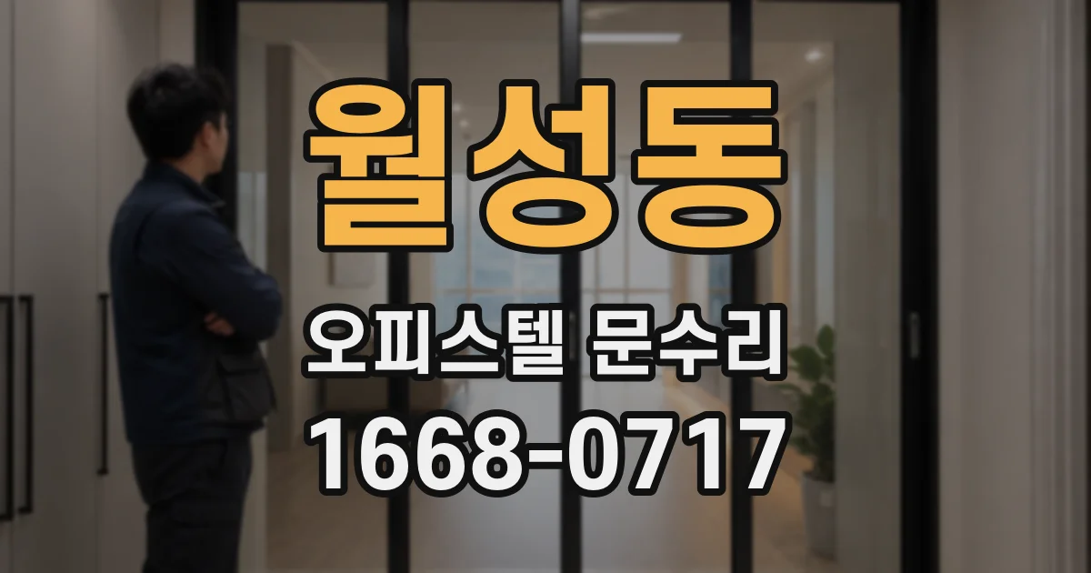 월성동 오피스텔 문수리