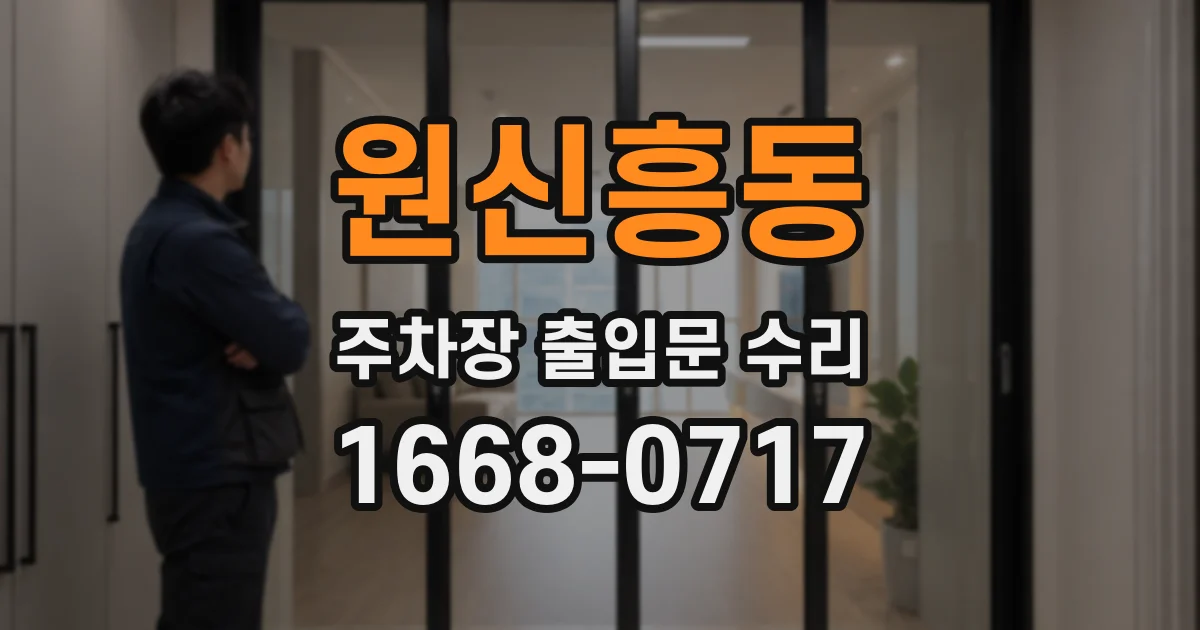 원신흥동 주차장 출입문 수리