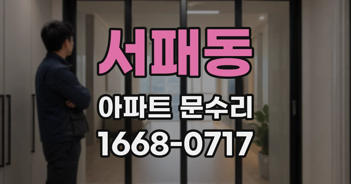 서패동 아파트 문수리