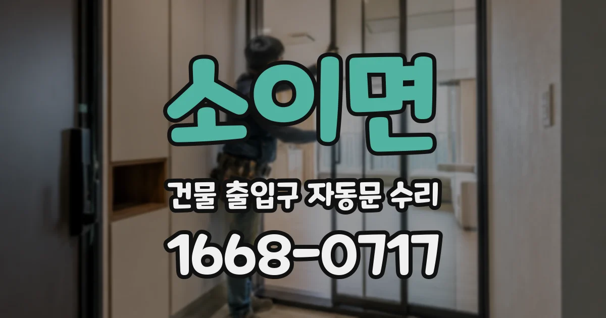 소이면 건물 출입구 자동문 수리
