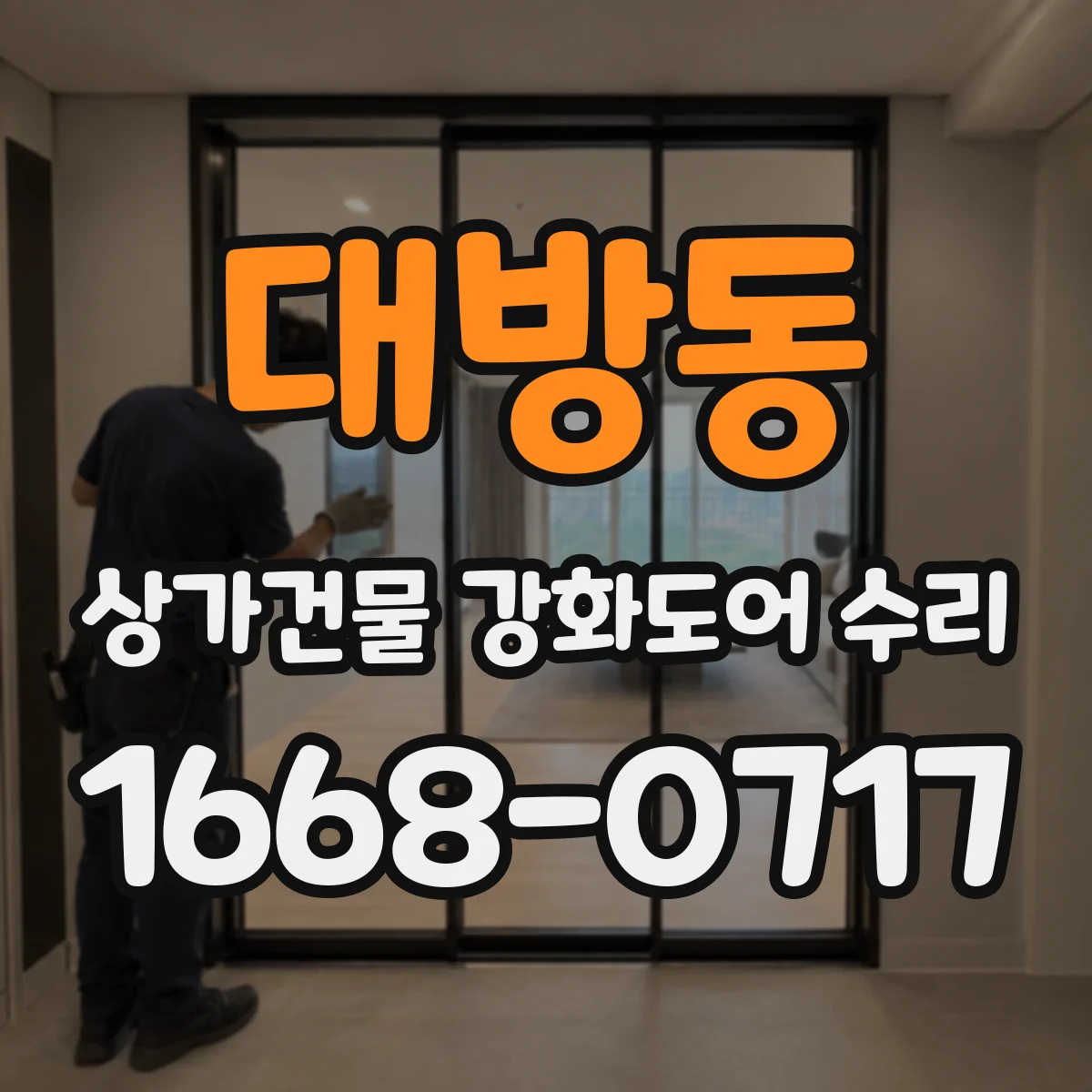 대방동 상가건물 강화도어 수리