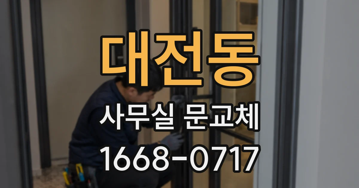 대전동 사무실 문교체