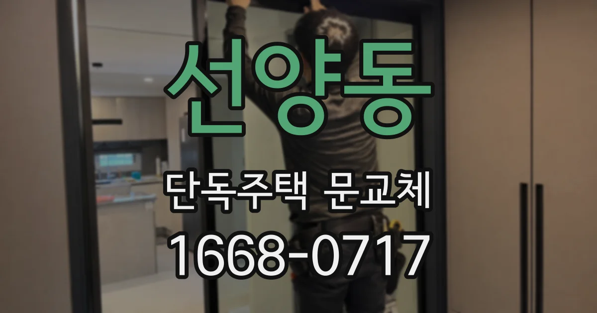 선양동 단독주택 문교체