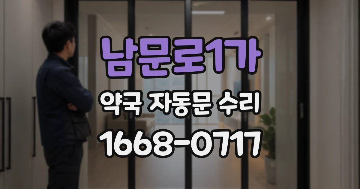 남문로1가 약국 자동문 수리