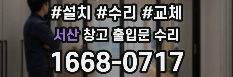 서산 창고 출입문 수리
