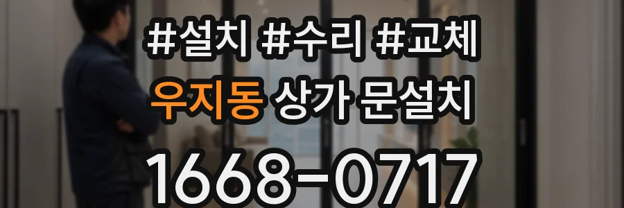우지동 상가 문설치