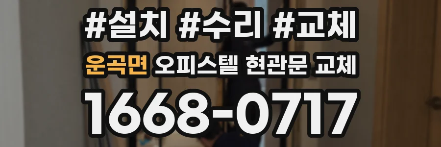 운곡면 오피스텔 현관문 교체