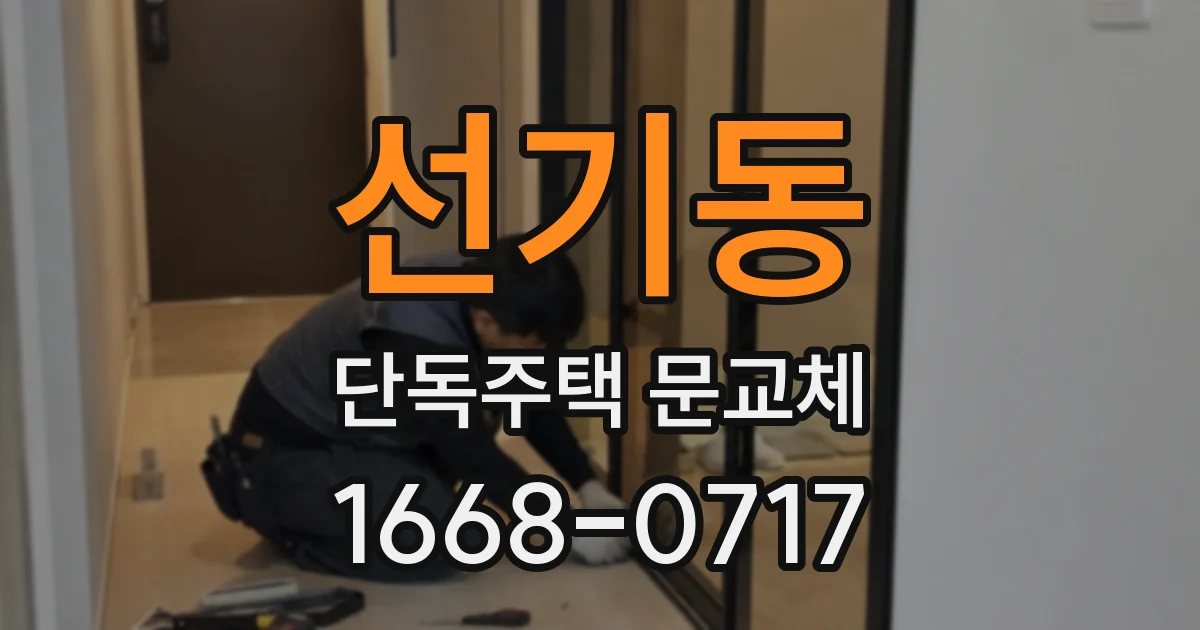 선기동 단독주택 문교체
