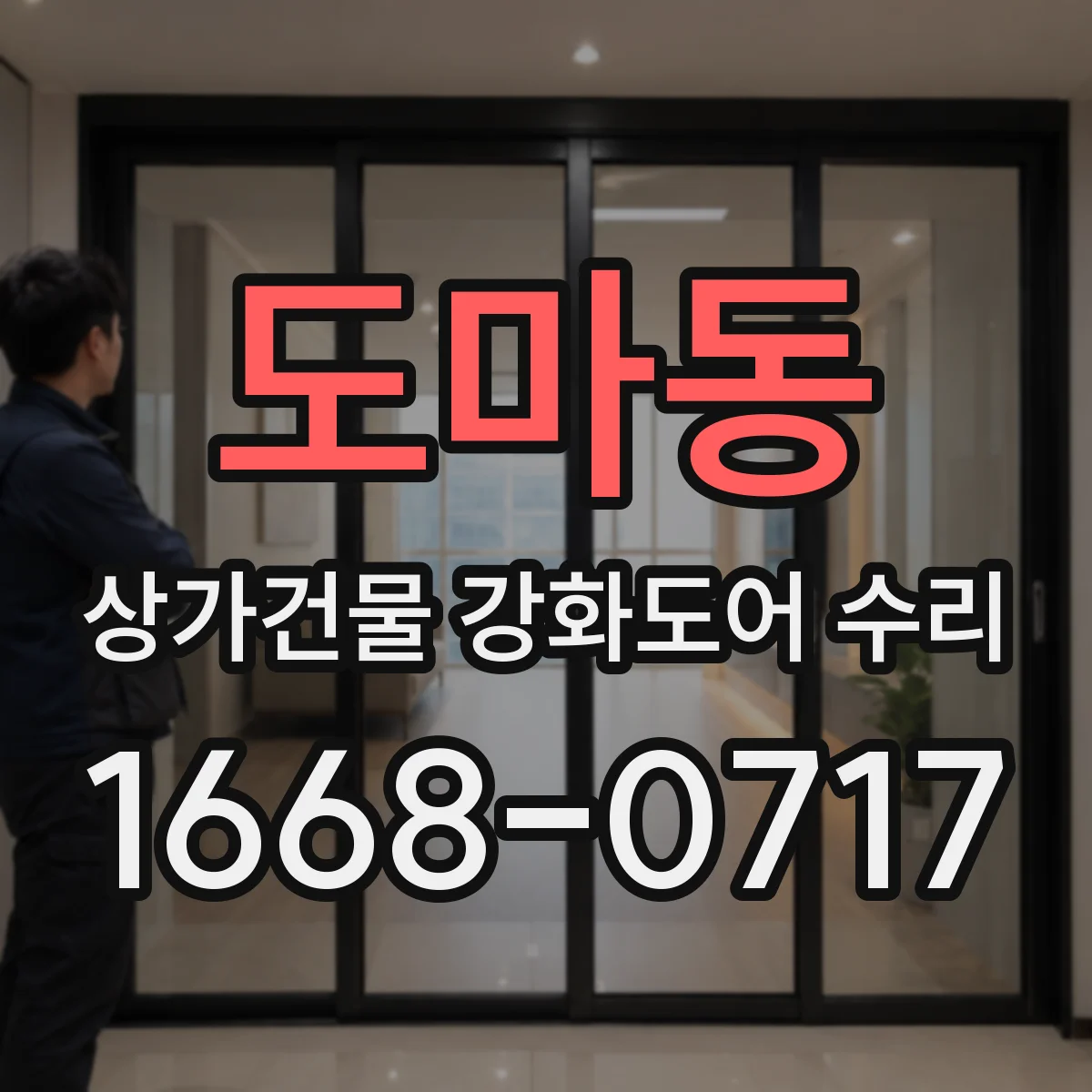 도마동 상가건물 강화도어 수리