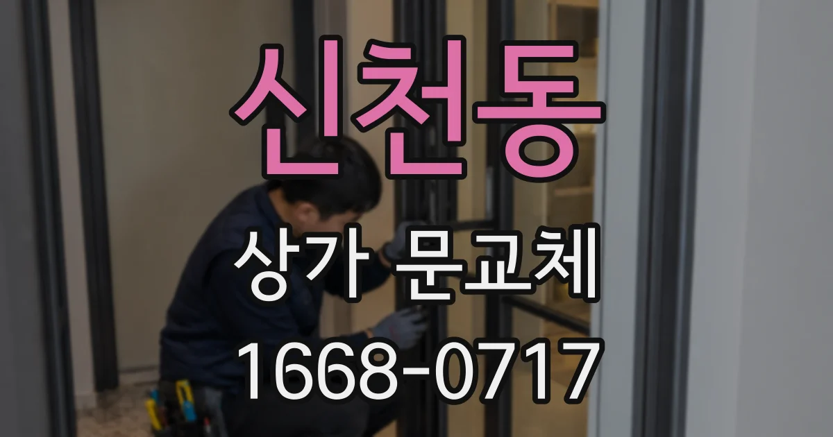 신천동 상가 문교체
