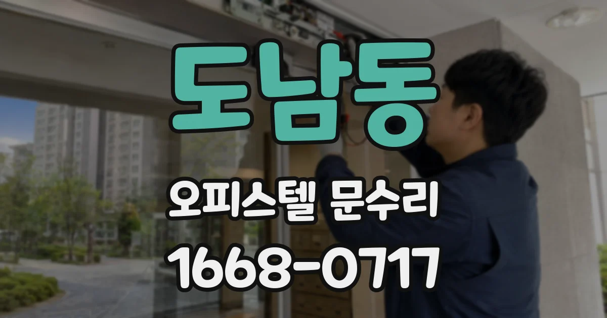 도남동 오피스텔 문수리