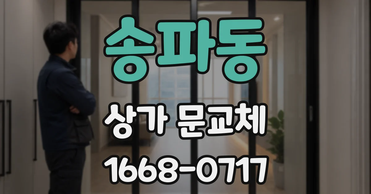 송파동 상가 문교체