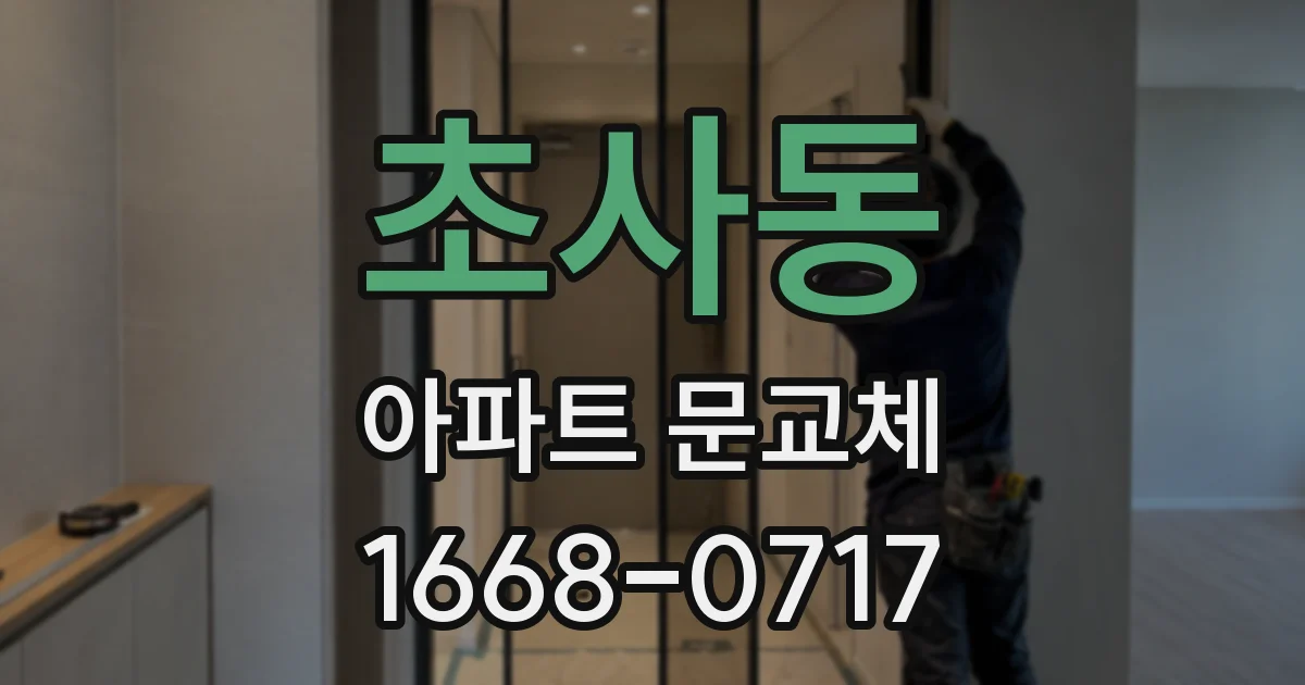 초사동 아파트 문교체