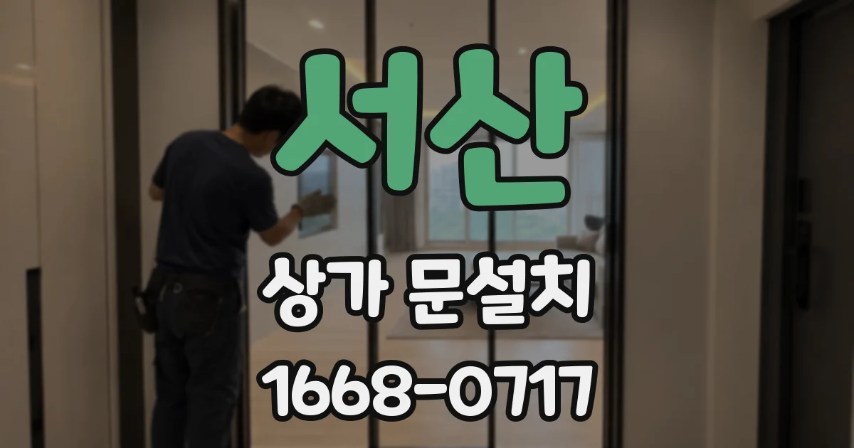 서산 상가 문설치