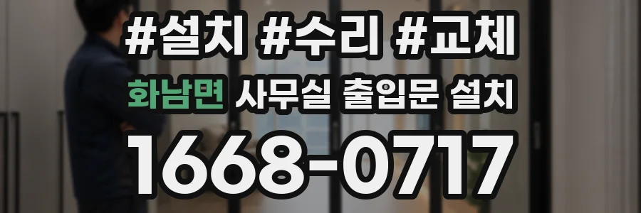 화남면 사무실 출입문 설치