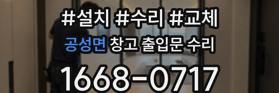 공성면 창고 출입문 수리