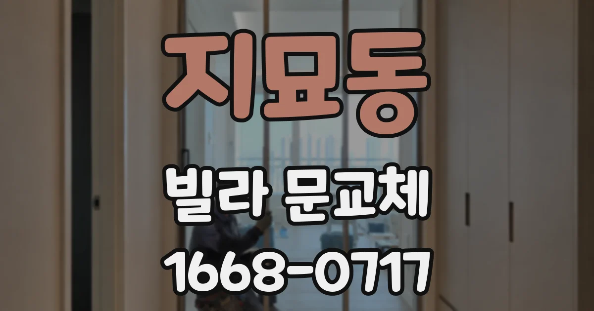 지묘동 빌라 문교체