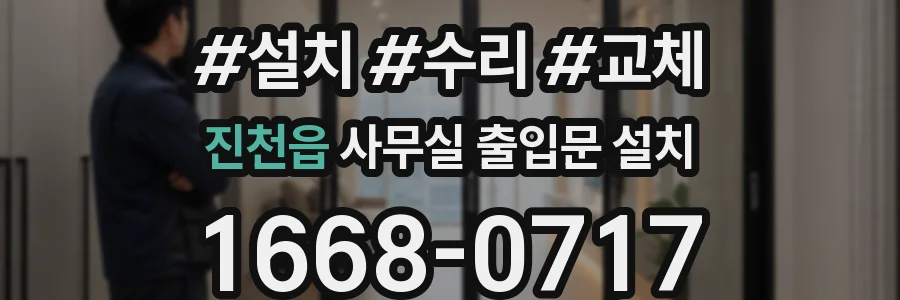 진천읍 사무실 출입문 설치