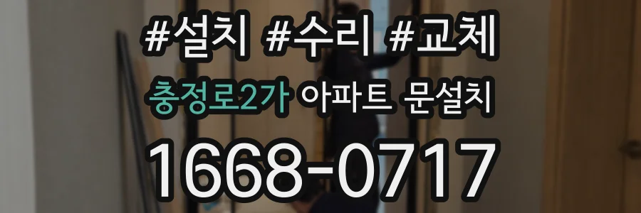 충정로2가 아파트 문설치